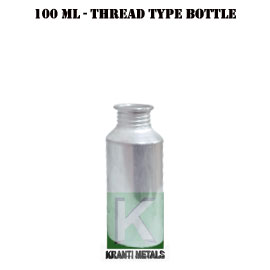 100 ml Conical Aluminium Bottle