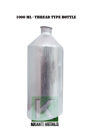 1000-ml-Aluminium-Thread-Type-Bottle-kranti-metals-pvt-ltd